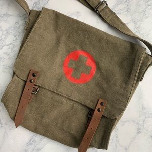Canvas Army Crossbody Bag